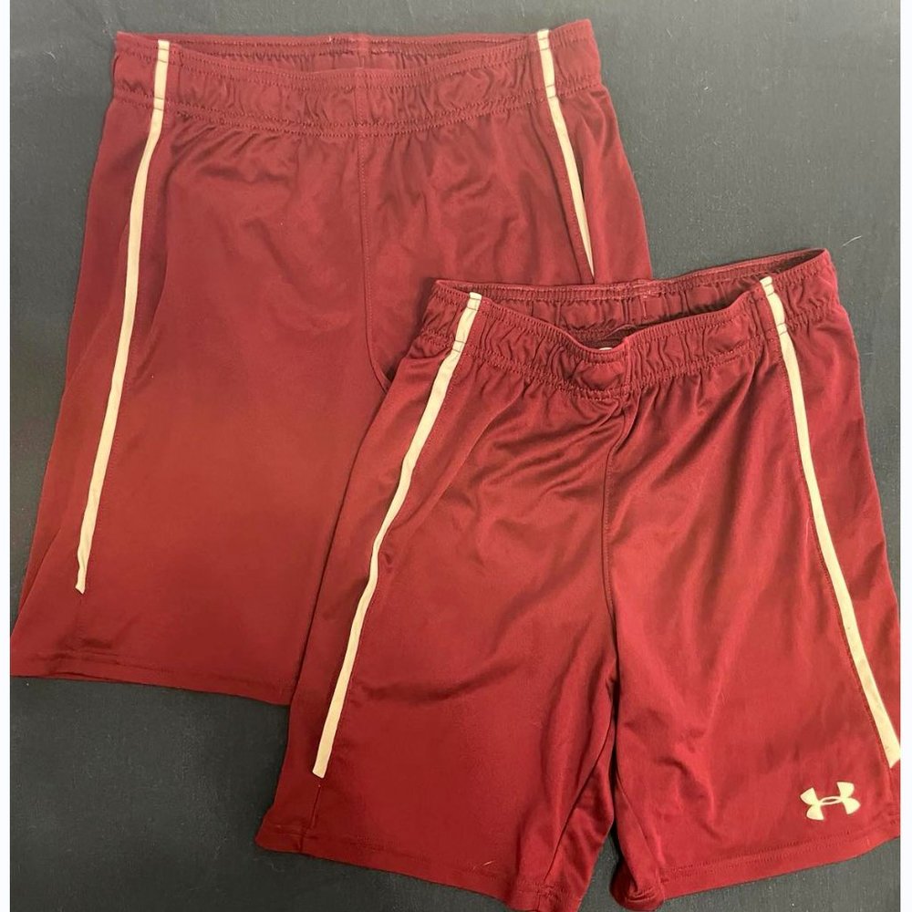 Soccer Shorts: 2 Pairs of Burgundy, Girl's Large